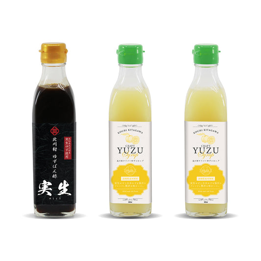 ゆずぽん酢300ml 1本・ゆずシロップ300ml 2本セット